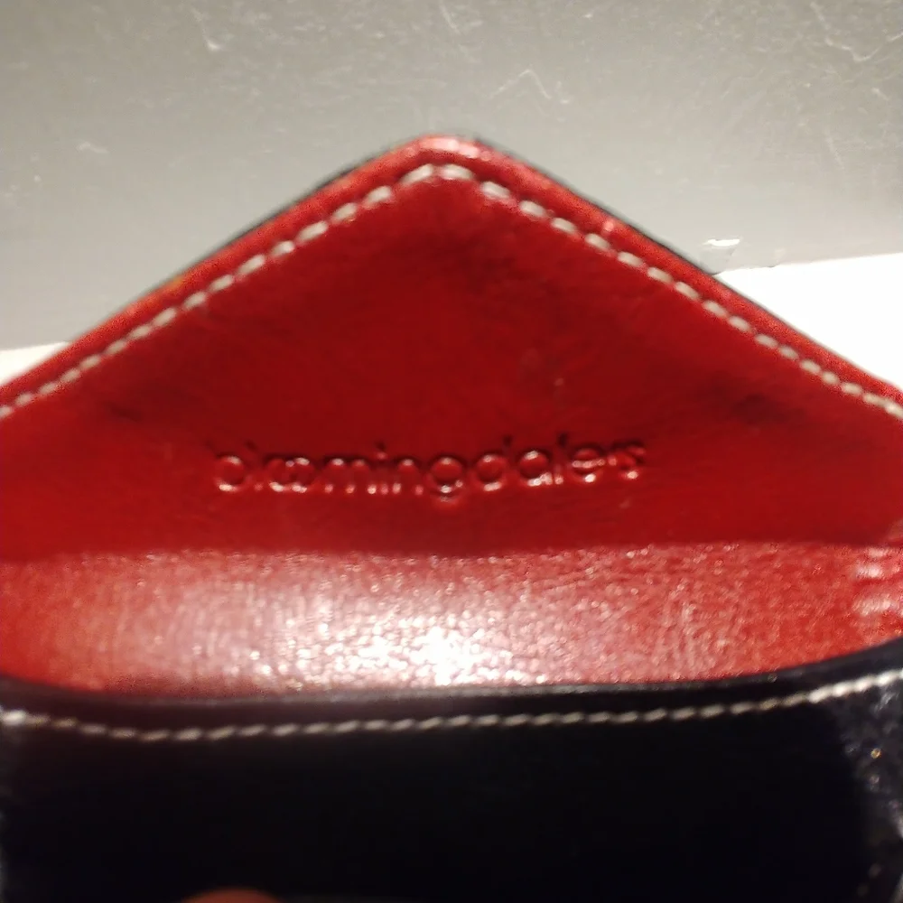 Bloomingdale's Black Leather Card Holder